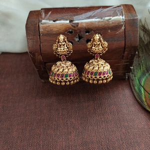 Antique Kasumalai Necklace with Jhumki
