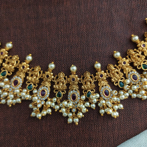 "Antique Guttapusalu Lakshmi Necklace Set"
