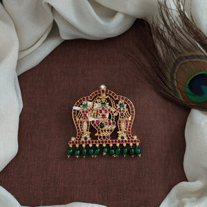 Antique Goddess Kemp Pendant Featuring Lakshmi