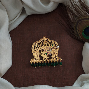 Antique Goddess Kemp Pendant Featuring Lakshmi