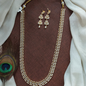 Zircon Long Haram Set with Real Diamond-Look Colors