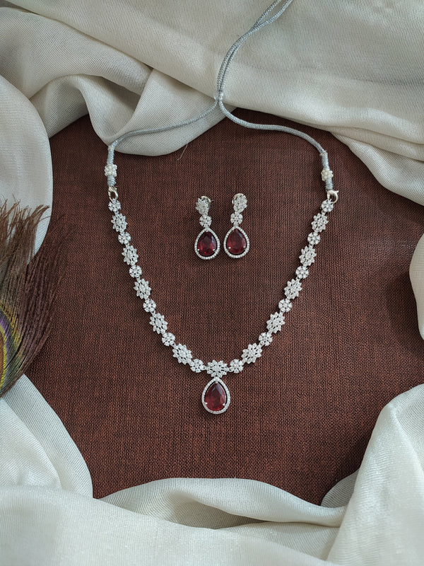 Zircon Diamond Necklace Set Sonal Fashion Jewellery