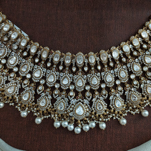 Violet Polki Kundan Choker Set | Victorian Finish | Statement Bridal Jewellery