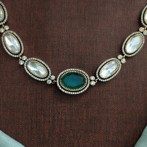 Polki Kundan Choker-Necklace Set | Green, Ruby & Mint | Elegant Bridal Jewellery