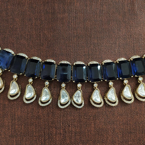 Violet Polki Kundan Choker Set | Victorian Finish