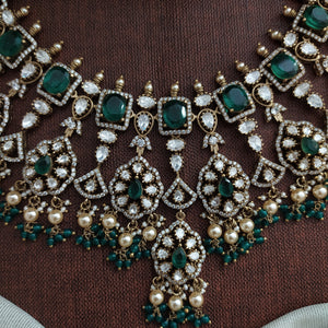 Victorian Moissanite Necklace Set | Elegant Statement Jewellery