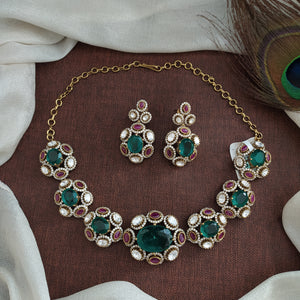 Victorian Moissanite Necklace Set | Elegant Statement Jewellery