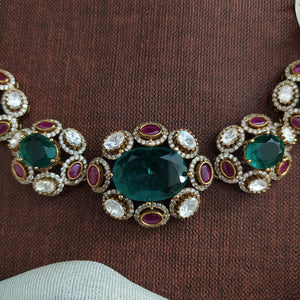 Victorian Moissanite Necklace Set | Elegant Statement Jewellery