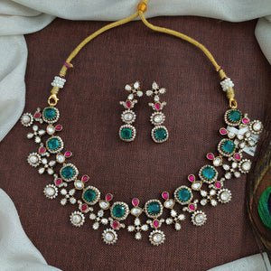 Victorian Moissanite Necklace Set | Elegant Statement Jewellery