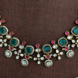 Victorian Moissanite Necklace Set | Elegant Statement Jewellery