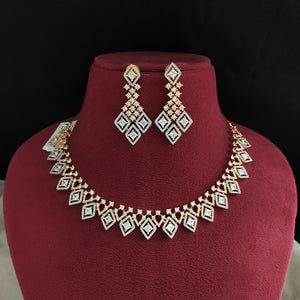 Elegant CZ Zircon Necklace | Premium Diamond Look Alike | Classy Party Wear