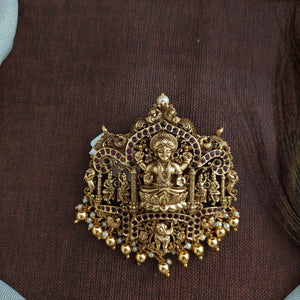 Antique Lakshmi Pendant Set with Earrings | Traditional Temple Jewellery