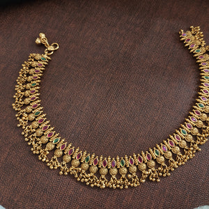 Antique Gold-Plated Bridal Anklets | Traditional Payal | Wedding Accessories