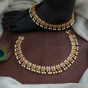 Antique Gold-Plated Bridal Anklets | Traditional Payal | Wedding Accessories