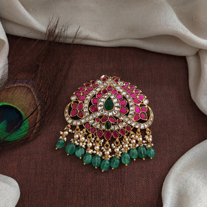 Customisable Jadau Kundan Locket – Gold Plated Heritage Pendant