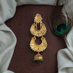Exquisite Ganesh Jada Billa – Traditional Gold Finish Hair Jewellery