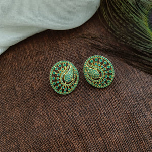  Zircon Stones Pendant Set in Green Color