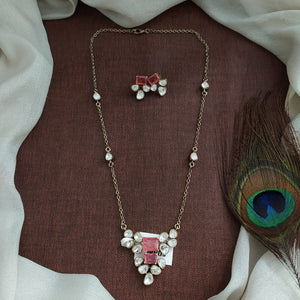Moissanite Fancy Necklace Set – Designer Statement Jewellery in Trendy Colours