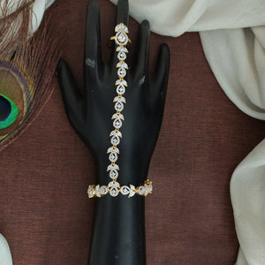 Zircon White Stone Hathphool – Trending Hand Jewellery in Gold, Silver & Diamond Finish