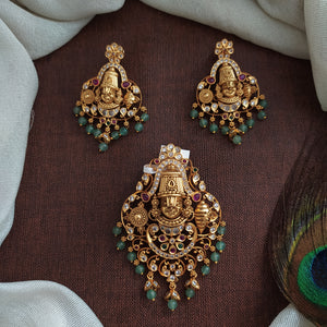 Antique Shree Balaji Pendant Set | Temple Jewellery Design