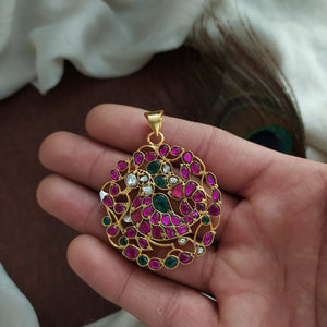 Jadau Kundan Pendant Necklace – Traditional Polki Style Statement Jewellery