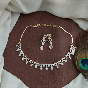 Zircon Necklace Sets – Full White Sparkle in 3 Finishings