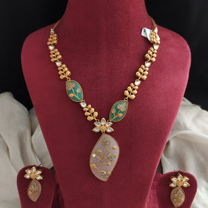 Designer Polki Kundan Statement Necklace – Natural Stone Jewellery in Dual Colour Combinations