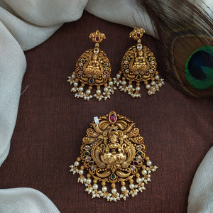 Antique Lakshmi Pendant Set | Temple Jewellery Design