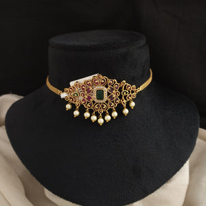 Antique Traditional Choker Set with Jhumki