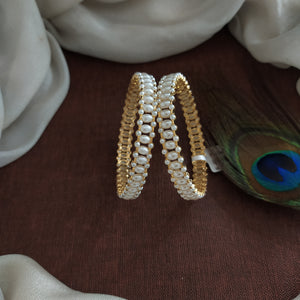 Classic Pearl Bangles for Sarees & Ethnic Wear – 2.4 / 2.6 / 2.8