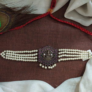 Oxidised Araku Lakshmi Pearl Choker – Traditional Temple Jewellery Statement Necklace