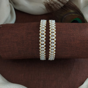 Classic Pearl Bangles for Sarees & Ethnic Wear – 2.4 / 2.6 / 2.8