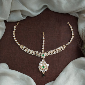 Polki Kundan Hair Accessories – Tikka Set