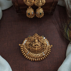 Antique Lakshmi Pendant Set | Temple Jewellery Design
