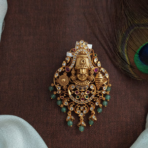 Antique Shree Balaji Pendant Set | Temple Jewellery Design
