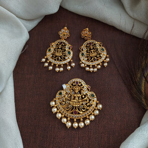 Antique Lakshmi Pendant Set | Temple Jewellery Design
