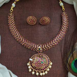 Traditional Kemp Necklace Set – Vintage Style Temple Jewellery with Modern Elegance
