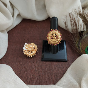 Antique Lakshmi Finger Rings for Women – Adjustable Traditional Rings