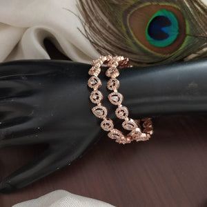 Beautiful shape rose gold bangles