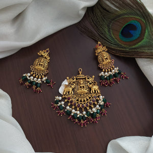 Elephant design beautiful Pendant set with beads