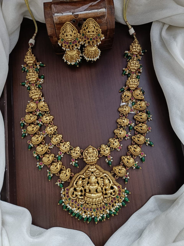 Nagas Grand Bridal Jewellery Set Elegant Design Nagas Temple Work