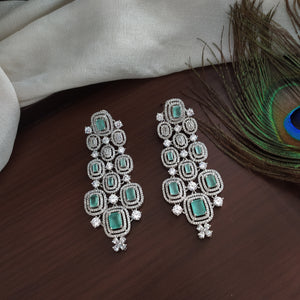 Splendid Heavy Bridal Set With Matching Earrings in mint Colour