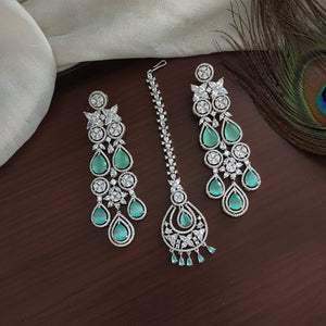 Beautiful necklace set with matching earrings & tikka