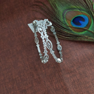Stylish Silver Plated Zircon Bangles - Sonal Fashion Jewellery